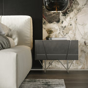 Chrysler Modern Grey Nightstand — view 3