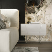 Chrysler Modern White Nightstand — view 4