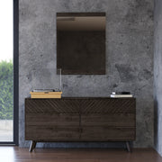 Daisy Mid-Century Dark Acacia Mirror