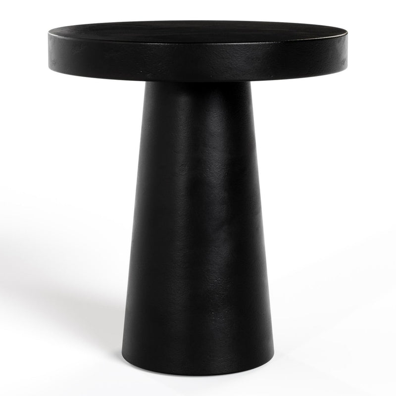Desoto - Modern Black Concrete Round End Table — view 2