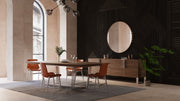 Gilroy - Modern Walnut & Stainless Steel Dining Table — view 5