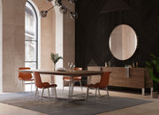 Gilroy - Modern Walnut & Stainless Steel Dining Table — view 4