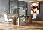Helena - Modern Extendable Glass Dining Table - Large — view 5