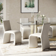 Kenda Contemporary Grey and Brushed Gold Dining Chair (Set of 2) — view 2