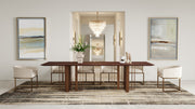 Livia - Modern Wenge & Gold Stainless Steel Dining Table — view 5