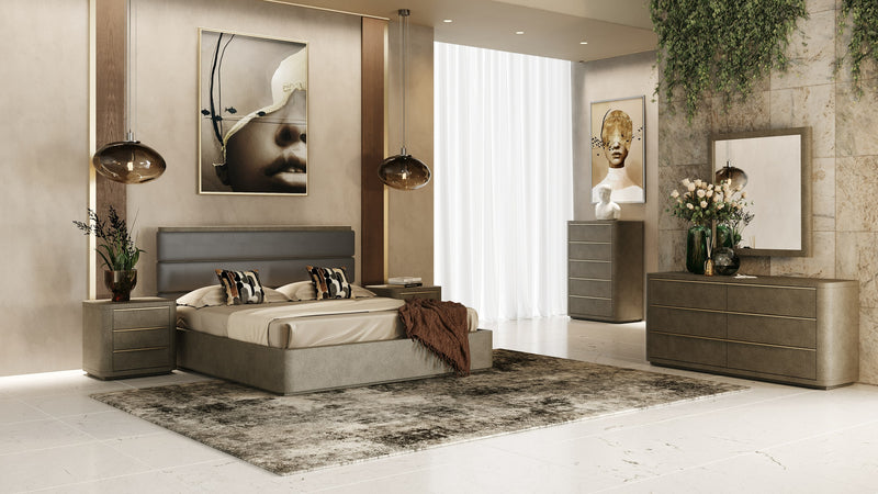 Lois - Modern Beige Shagreen + Brass Chest — view 3