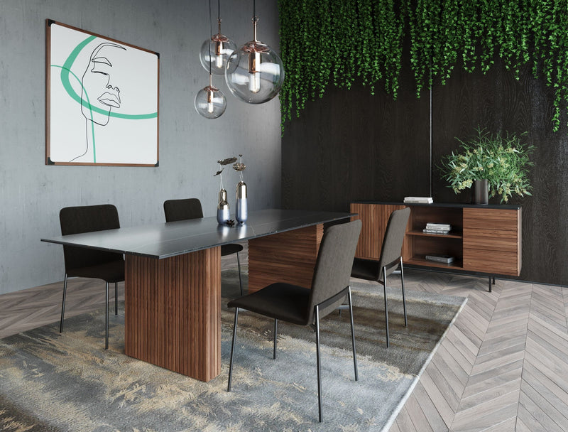 Maggie - Modern Walnut and Grey Buffet — view 5
