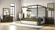 Manhattan - Contemporary Brown Oak Mirror — view 2