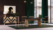Perret - Glam Black Ash & Brushed Brass Modern Buffet — view 5