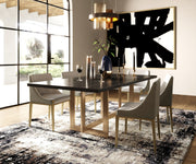 Fairview - Modern Grey & Brass Dining Chair