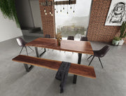 Taylor - Large 87" Modern Live Edge Wood Dining Bench — view 5