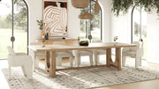 Walz - Modern Natural Oak Rectangular Dining Table — view 5