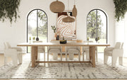 Walz - Modern Natural Oak Rectangular Dining Table — view 4