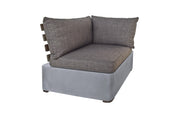 Garza Outdoor Concrete & Teak 2-Piece Corner Set — view 2