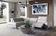 Monte Carlo - Italian Modern Grey Leather LAF Sectional Sofa — view 2