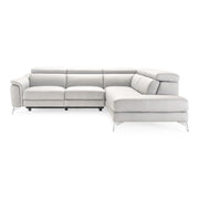 Monte Carlo - Italian Modern White Leather Right Facing Sectional Sofa — view 2
