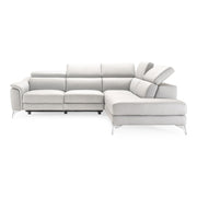 Monte Carlo - Italian Modern White Leather Right Facing Sectional Sofa — view 4