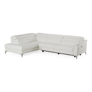 Monte Carlo - Italian Modern White Leather Left Facing Sectional Sofa — view 2