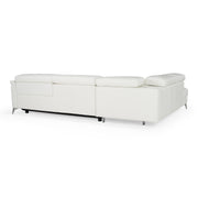 Monte Carlo - Italian Modern White Leather Left Facing Sectional Sofa — view 5