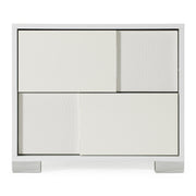 Monza Italian Modern White Nightstand — view 4