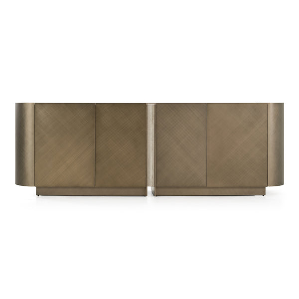 Moorgate - Modern Travertine Ceramic + Bronze Buffet