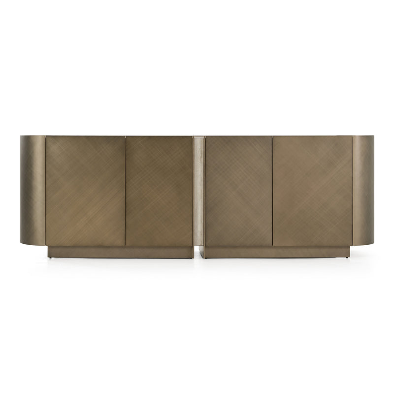 Moorgate - Modern Travertine Ceramic + Bronze Buffet