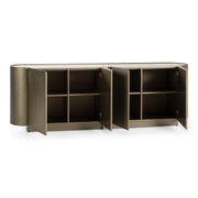 Moorgate - Modern Travertine Ceramic + Bronze Buffet — view 3