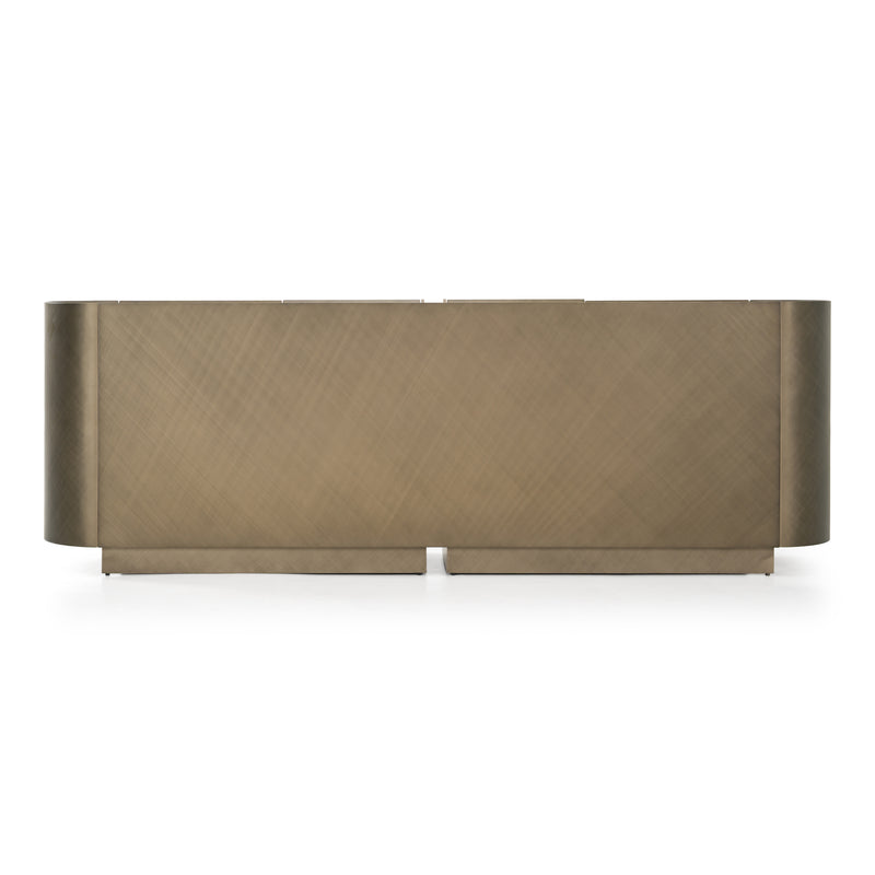 Moorgate - Modern Travertine Ceramic + Bronze Buffet — view 5