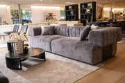 Moreno - Modern Grey Fabric 4-Seater Sofa — view 3