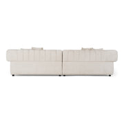 Moreno - Modern Ivory Beige Fabric 4-Seater Sofa — view 4
