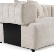 Moreno - Modern Ivory Beige Fabric 4-Seater Sofa — view 5