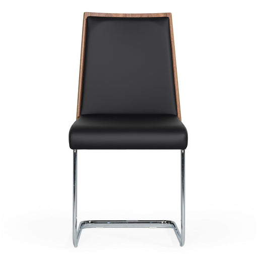 Morgan - Modern Black & Walnut Dining Chair (Set of 2)