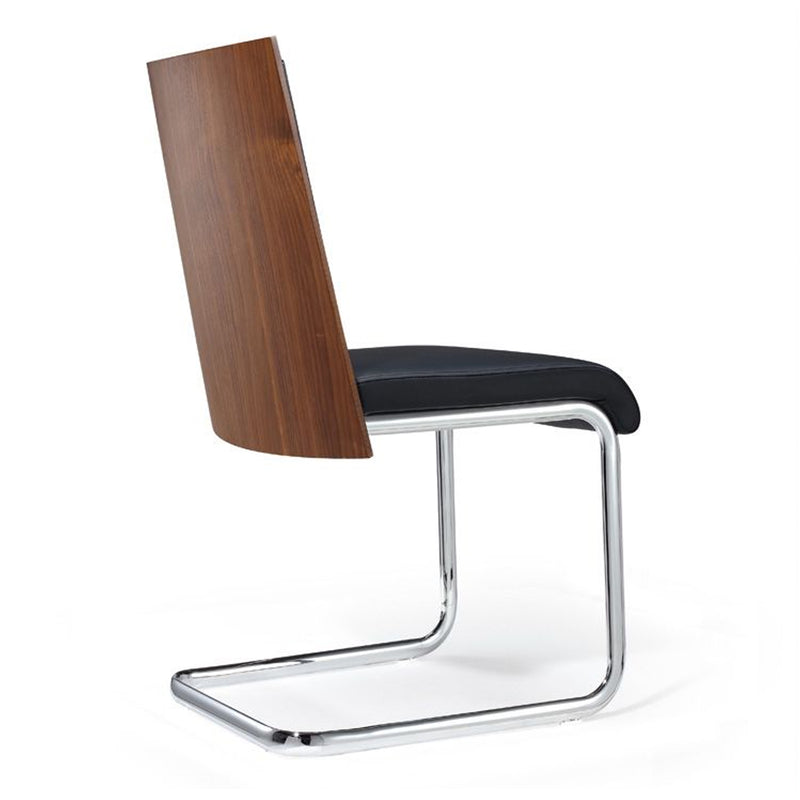 Morgan - Modern Black & Walnut Dining Chair (Set of 2) — view 3