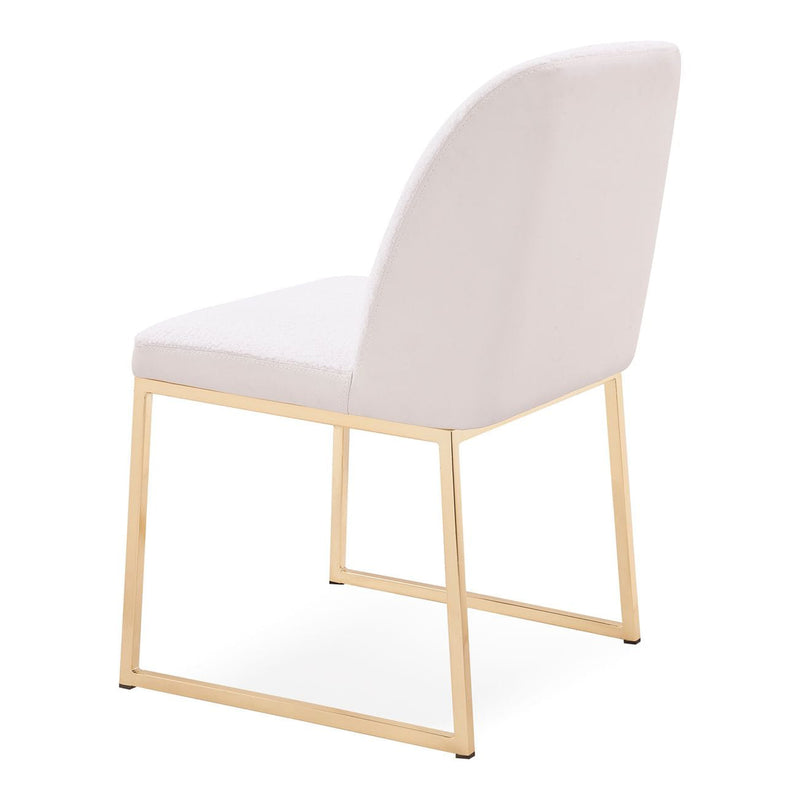 Muir - Modern White Sherpa Dining Chair (Set of 2) — view 5