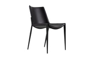 Murray - Modern Black Vegan Leather Dining Chair (Set of 2) — view 2