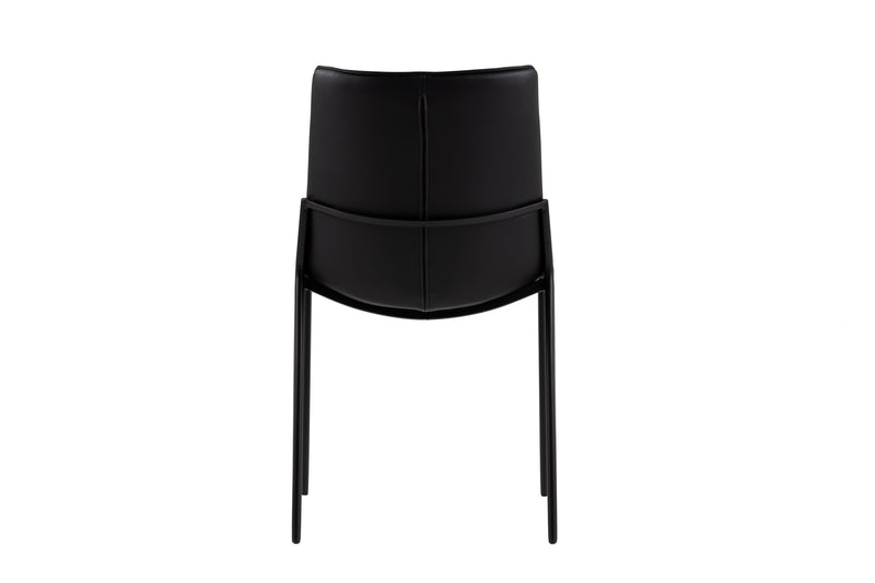 Murray - Modern Black Vegan Leather Dining Chair (Set of 2) — view 3