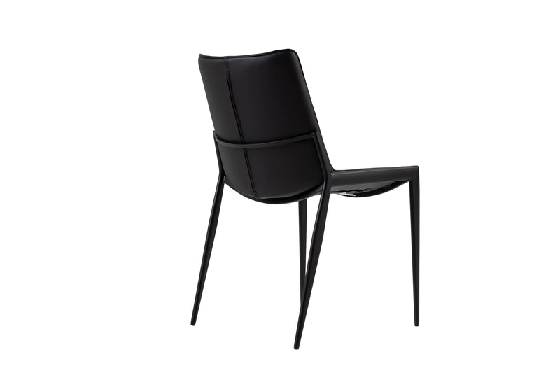 Murray - Modern Black Vegan Leather Dining Chair (Set of 2) — view 4