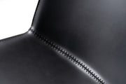Murray - Modern Black Vegan Leather Dining Chair (Set of 2) — view 5