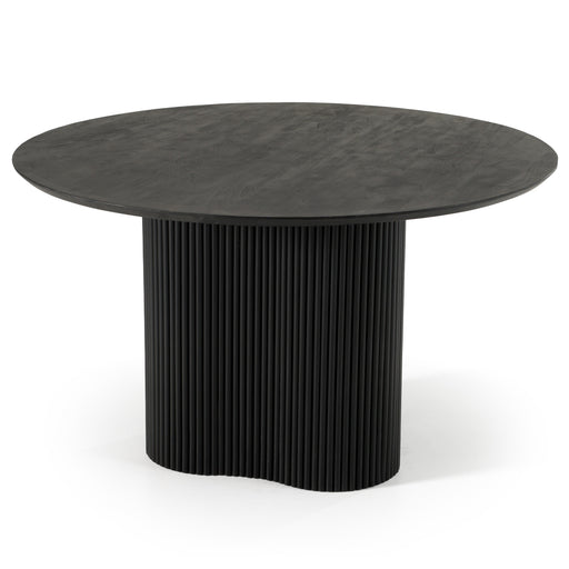 Myra - Modern Black Wood Round Dining Table