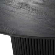 Myra - Modern Black Wood Round Dining Table — view 3