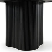 Myra - Modern Black Wood Round Dining Table — view 4