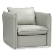 Tamworth Modern Grey Leather Swivel Chair — view 3