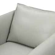 Tamworth Modern Grey Leather Swivel Chair — view 4