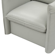 Tamworth Modern Grey Leather Swivel Chair — view 5