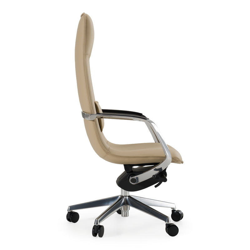 Nadella Modern Beige High Back Executive Office Chair — view 3