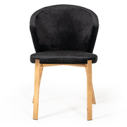Nadia Modern Black Velvet & Rosegold Dining Chair (Set of 2) — view 4