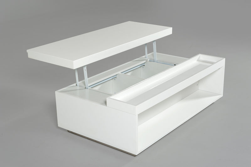 Nancy Modern White Coffee Table — view 2