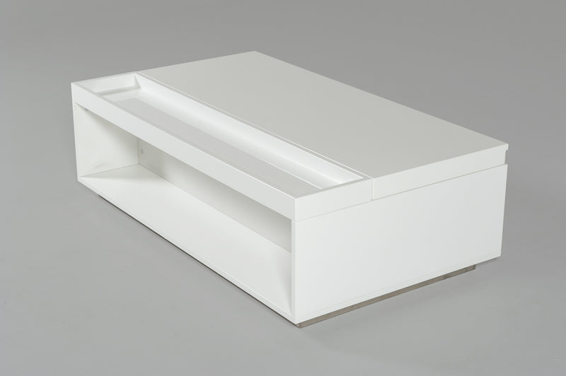 Nancy Modern White Coffee Table — view 3