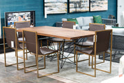 Naomi Modern Walnut Dining Table — view 5