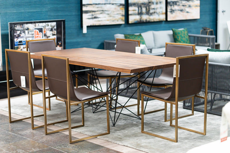 Naomi Modern Walnut Dining Table — view 5